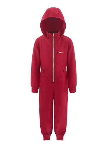 ReliBeauty Red Jumpsuit Kids Costume for Kids