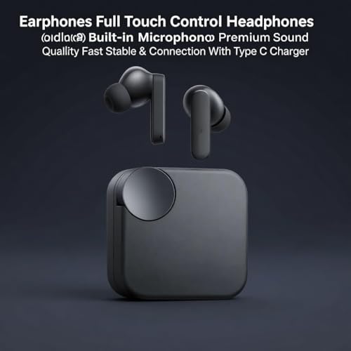 Image of Buds 2a Wireless Earbuds Active Noise Cancelling 42dB Hybrid ANC Bluetooth 5.4 Headphones, 12.4mm Dynamic Driver for Big Bass, 4 Mic Clear Call, Sport Ear Buds for Android (Black)