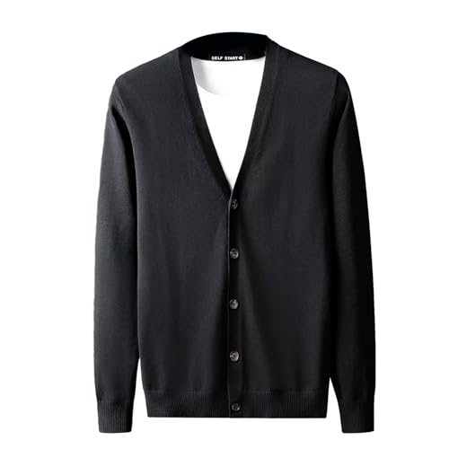Sweaters,Men's V-Neck Cardigan Sweater Solid Color Button Down Knitted Sweaters Knitted Men Casual Sweater Cardigan
