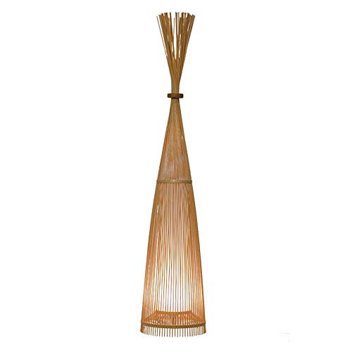 Lampadaire Lampe Bambou Main éclairage Zen Zen Nouveau Salon de thé Stand parquet en Bambou Chinois Japonais lumières B & B Hôtel Lampe d'éclairage de Chambre (Taille, Petit),Petit