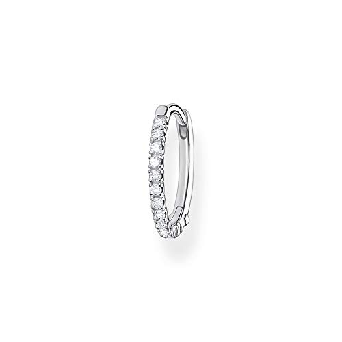 Thomas Sabo Einzel Creole weiße Steine 925 Sterling Silber CR657-051-14