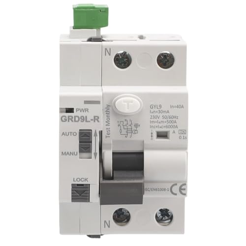 Diferencial Superinmunizado Rearmable SI 2P 40A 30mA 6Ka TIPO A. Interruptor Diferencial Auto Rearmable Super inmunizado. Disyuntor Rearme Automático carril Din.