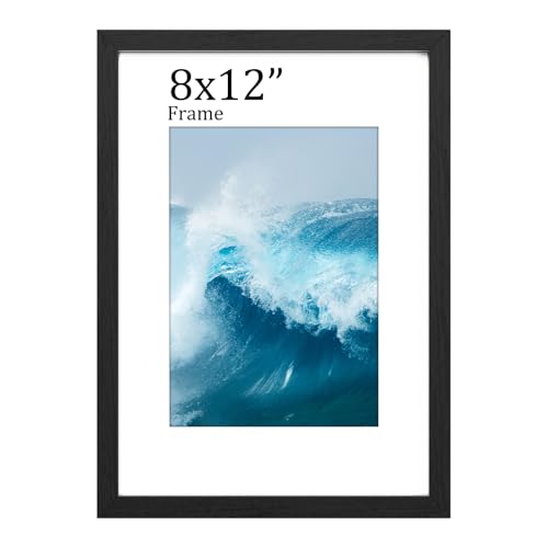 8x12 Picture Frame Wooden 8x12 Photo Frames with 7.6x5.6 inch Mount