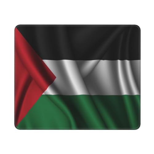 Tapis De Souris Drapeau De La Palestine en Soie Accessoire Bureau Durable Mouse Pad Moderne Mousepad pour Bureau Clavier Souris 25X30Cm
