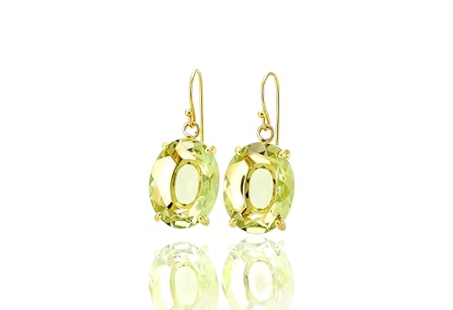 Boucles d'oreilles quartz citron pour sublimer une tenue de gala