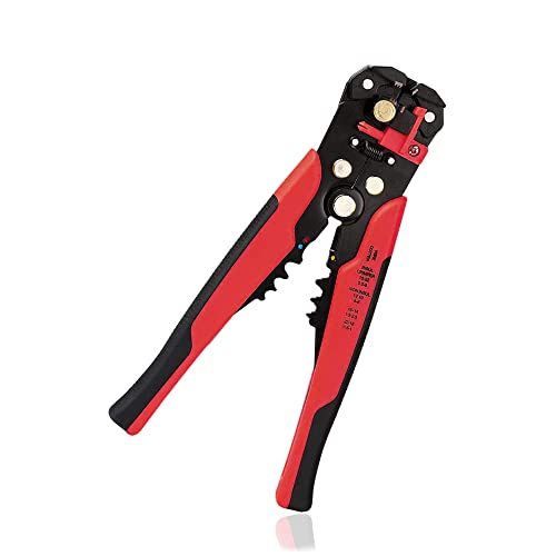 Pince à Dénuder, Pince à Dénuder Automatiquement, Dénuder, Couper, Sertir 3 en 1, Jaune