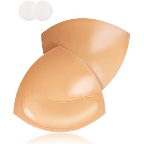 Niidor Thick Sticky Bra Inserts with Bottom Padding, Push-Up and Lift Gather for C-D Cups Big Heavy Breasts, Low-Cut Backless Dresses Cover