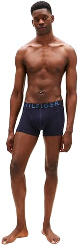 Tommy Hilfiger Herren 3er Pack Boxershorts Trunks mit Logobund, Schwarz (Blk/Blk/Blk), M 4