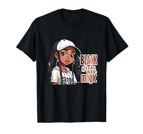 Melanine Black Queen Girl Magic Girls Mois de l'histoire des Noirs T-Shirt