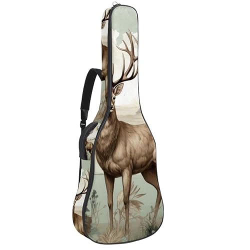 Sac guitare acoustique imperméable avec couche de protection antichoc et poches