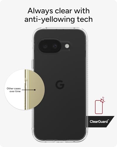 Image of ZAGG Crystal Palace Google Pixel 9a Case - Crystal Clear, 13ft Drop Protection, Slim, Anti-Yellowing, Graphene Reinforced, Wireless Charging Compatible, Anti-Scratch