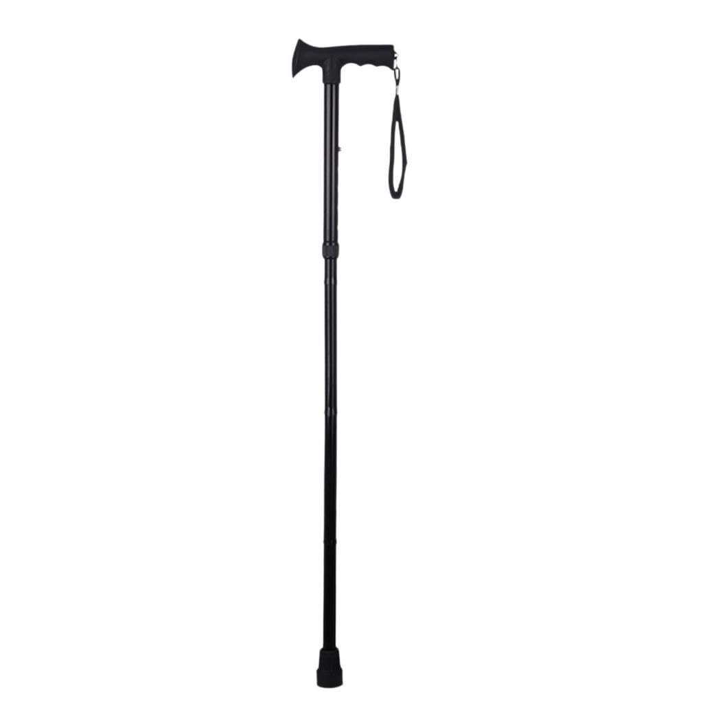 CALANDIS Foldable Trekking Pole with Wrist Strap Walking Pole Mountaineering Climbing Black | Walking & Trekking Sticks | Hiking Gear | Camping & Hiking | Outdoor Sports-image-31