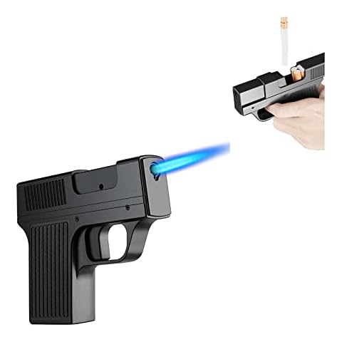 Lighter Torch Gas Gun Lighter Cigarette Case Unusual,Cigarettes Case Box Holder with Jet Torch Lighter,Funny Gift for Men Cover