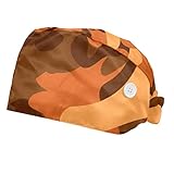 Photo Gallery pulongpoq 2 pz cappello da lavoro con bottone per donne e uomini regolabili legame indietro cappelli bouffant, arancione caffè mimetico modello Photo Gallery pulongpoq 2 pz cappello da lavoro con bottone per donne e uomini regolabili legame indietro cappelli bouffant, arancione caffè mimetico modello