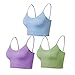 Lemef Sport BH ohne Bügel Sport Tops Damen Yoga Crop Tops 3 Stück