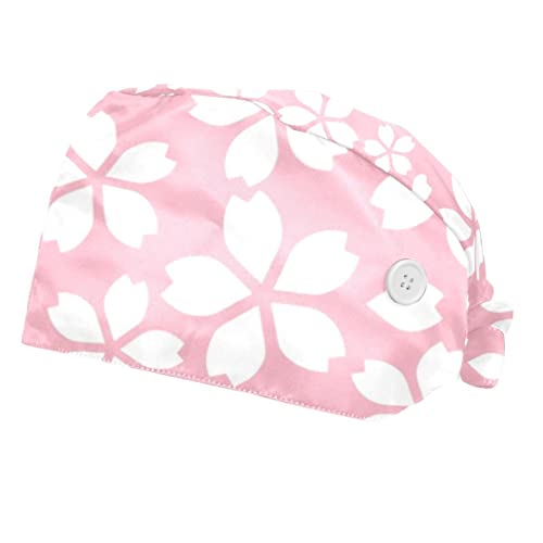 Chapeaux bouffants ajustables et anti-transpiration à fleurs