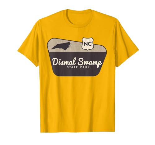 Dismal Swamp State Park North Carolina Welcome Sign Trip T-Shirt, Men, Golden Yellow, Small