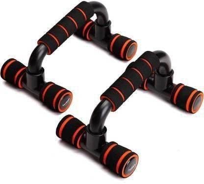 Fitness Adjustable Push up/dip Stand pushp bar (Black, Orange) Push-up Bar (Black, Red)-image-5