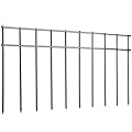 Adavin Small/Medium Animal Barrier Fence 20 Pack 20 in(L) X 10 in(H) Underground Decorative Garden Fencing, Dog Rabbits Fences Black Metal Fence Panel Ground Stakes for Outdoor Patio. Total 33.5 Ft