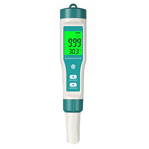 Peowuieu, Medidor de TDS Ocho en Medidor EC Medidor de Sal Alta PrecisióN, para Agua/Piscina (Ocho en)