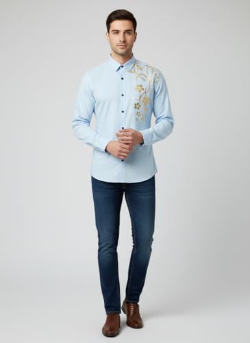 Image of Bellstone Men's Solid Cotton Shirt | Casual | Plain | Full Sleeve | Summer-Regular Fit| Men Stylish Shirt | Everyday Formal Wear |Soft Breathable Fabric | Everyday Smart Casual Wear
