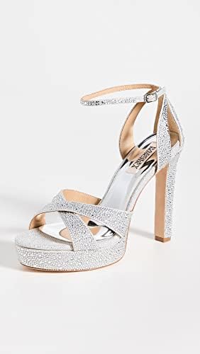 Badgley Mischka Women's Fizzy Heeled Sandal, Silver, 9 | Image 1