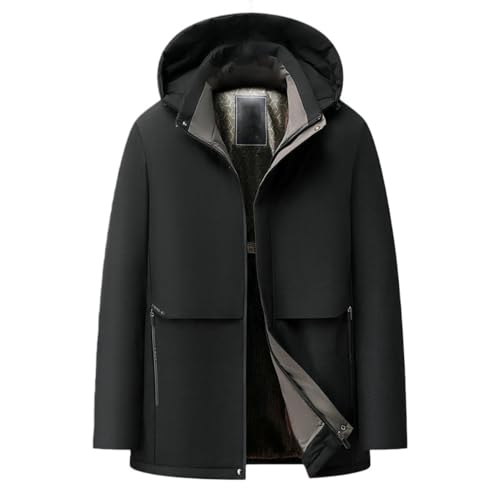 Veste matelassée homme hiver chaude veste à capuche polaire