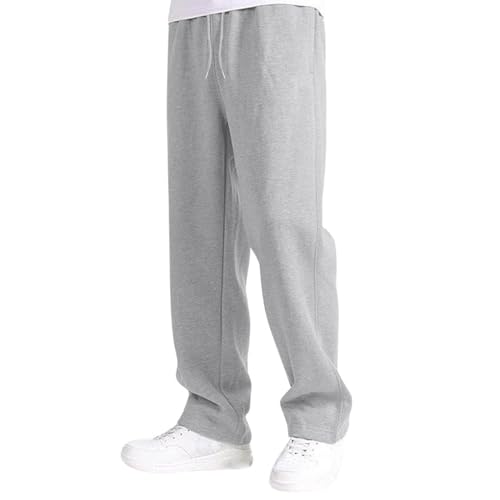 Boys' Baggy Sweatpants Straight Leg Open Bottom Casual Pants Elastic Waist Athletic Joggers Sweat Pants with Pockets3