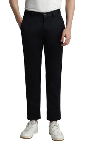 Image of Peter England Men's Mid Rise Slim Casual Pants