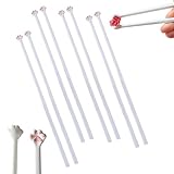 Katzenpfoten Essstäbchen, 4 Paar Cat Paw Chopsticks, Nicht Schlupf Stäbchen, Sushi Essstäbchen, Wiederverwendbar, Niedliche Rosa Pfotenabdrücke für Party, Tierliebhaber, Restaurant, Küche