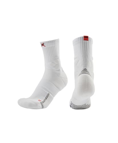 Basketball Socks for Men, Performance Cushioned Men's Athletic Ankle Socks, Anti-Slip Sports Socks
