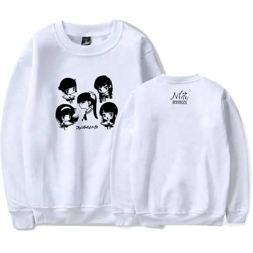Ado BUDOKAN - Sudadera de cuello redondo, informal, ropa unisex, blanco, S