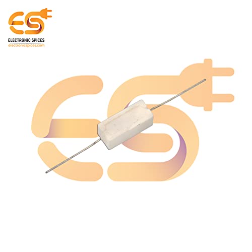 Image of 1 Ohm (Ω) 5 Watt Fusible Ceramic Cement Power Resistor Pack of 5pcs