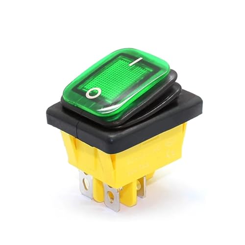 Interrupteur à bascule 4 broches étanche IP67 30A 110V vert x5