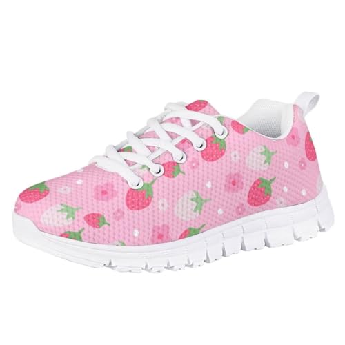 Pink Girls Sneakers Kids Lightweight Breathable School Athletic Running Walking Shoes3