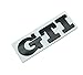 LTLYTZX Logotipo del Coche Polo Golf 3 5 7 Mk3 Mk4 Mk5 Mk6 Mk7 GTI Insignia del Maletero Etiqueta Engomada De La Insignia Pegatinas Y Calcomanías De Metal 3D para Automóviles Todo Negro 2 Piezas