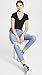 Splendid Women's Short-Sleeve V-Neck Tee T-Shirt, Black, XS Loose