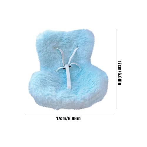 Doll Car Seat for 10-17cm Dolls with Soft Furry Cushion, Air Vent Clip Car Decorations for Doll Fans and Doll Collector(Leopard Print,One Size)