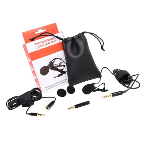 iplusmile Micrófono de Condensador Omnidireccional Clip para Solapa, Sonido Claro, Material Metálico Aps, Adecuado para Grabación de Video y Enseñanza Online