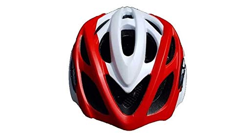 Capacete Ciclismo Bike Absolute Wild Mia Led Pisca Viseira Branco Vermelho Fosco