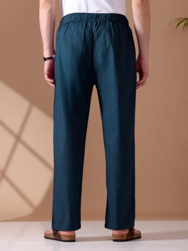 Image of Beyoung Cotton Loose Fit Pyjama For Men | Pure Cotton | Elasticated Waistband | Casual Style | Nightwear For Men | Lounge Pants