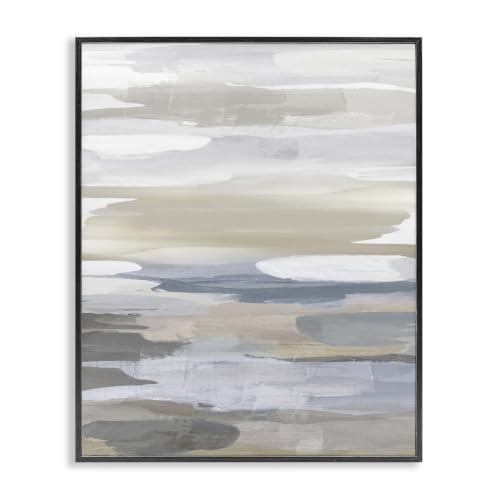 Misty Horizon Abstract Coastal Landscape, 16 x 20 Inch Framed Giclée Print