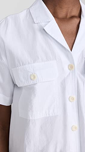 Madewell Women's Signature Poplin Camp Shirt, Eyelet White, M #TOP5