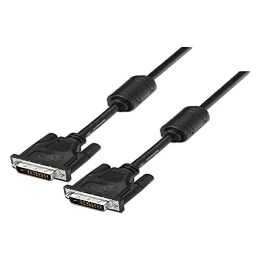 AISENS A117-0089 - Cable DVI 24+1 con ferrita (1.8 m, soporta resoluciones de 2560 x 1600) Color Negro