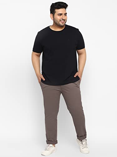Image of Urbano Plus Men Mid Rise Cotton Regular Fit Casual Chino Pants Stretch