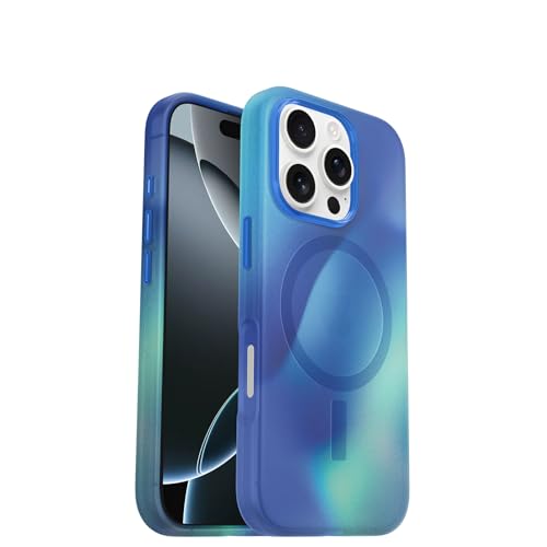 Image of OtterBox iPhone 16 Pro Figura Series Case - Northern Lights Blue - Hydro-Dipped Design, Ultra-Thin, Silicone iPhone Case, MagSafe iPhone Case with Camera Bumper | Hydro-dipped Design, Ultra-Thin, Silicone iPhone Case, MagSafe iPhone Case with Camera Bumper