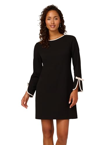 Adrianna Papell Women's Long Sleeve Crepe Short Dress - Product Details