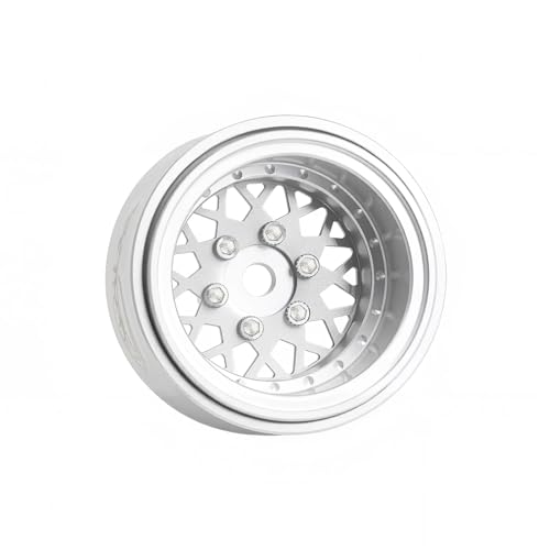 TCRC 4PCS Deep Dish Grade 5 Titanium Wheel Face 1.0 Inch Beadlock Wheels Hubs for 1/24 Axial SCX24 TRX4M FCX24 Redcat Ascent-18 HPI Venture18 1/18 RC Crawler Car Upgrade Parts