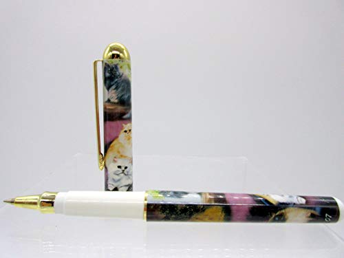 Bolígrafo Roller de Tinta Negra con Diseño de Gatos - 50 Unid. miniatura 3