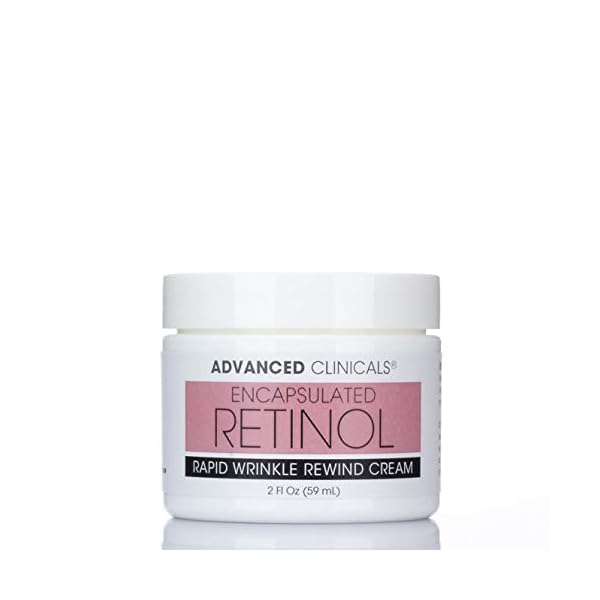 Advanced Clinicals Encapsulated Retinol Face Cream Moisturizer Facial Lotion Helps Diminish Wrinkles, Crepey Skin, & Age Spots, Fragrance Free Anti Aging Skin Care Retinol Lotion For Face, 2 Fl Oz